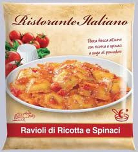 PRIMI PIATTI 550GR RAVIOLI RICOTTA E SPINACI AL POMODORO - 8PZ