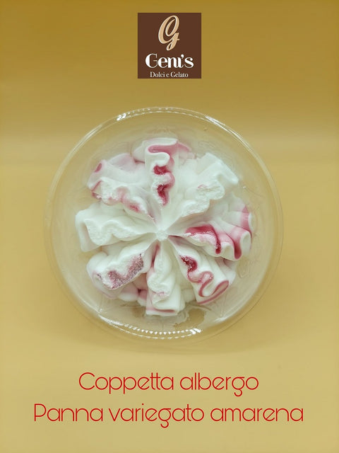 COPPETTA ALBERGO 70GR PANNA VARIEGATO AMARENA - 30PZ