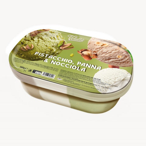 VASCHETTA 1KG PISTACCHIO, PANNA E NOCCIOLA - 4PZ