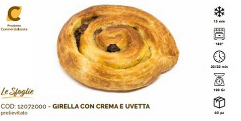 GIRELLA CREMA E UVETTA 100GR - 60PZ